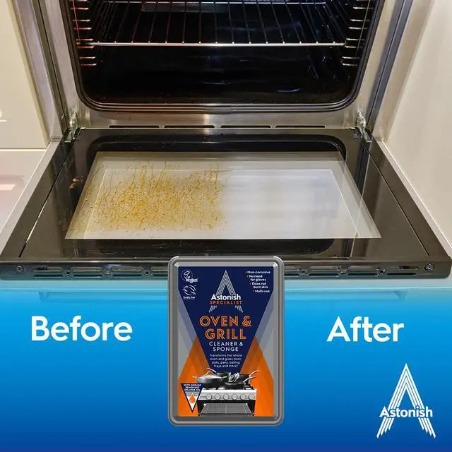 Alt view image 3 of 7 - Specialist Oven & Grill Cleaner & Sponge, 250g Powerful Degreasing Paste with Orange Oil, Restores Shine Without Harsh Chemicals For Ovens, Grills, Racks & Toughened Glass