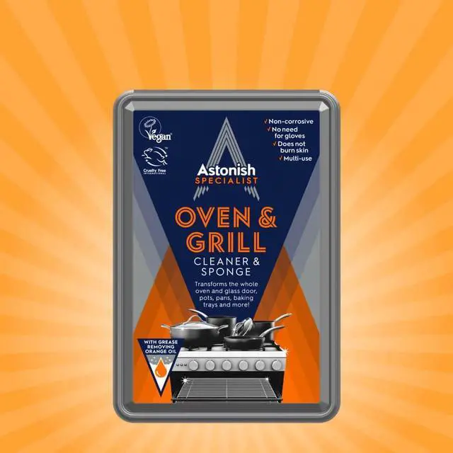 Alt view image 2 of 7 - Specialist Oven & Grill Cleaner & Sponge, 250g Powerful Degreasing Paste with Orange Oil, Restores Shine Without Harsh Chemicals For Ovens, Grills, Racks & Toughened Glass