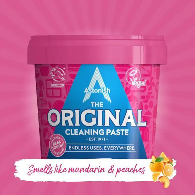Alt view image 3 of 7 - The Original Cleaning Paste 500g Mandarin Peaches Scent - Multi Surface Stain Remover, Grease Buster, Tough Kitchen Cleaner, Chemical-Free Household Scrub, Bathroom Essential
