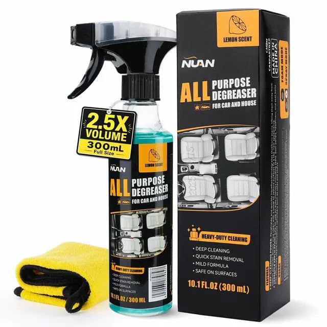 Main image of 300ml Large Capacity All Purpose Degreaser for Car and House, Lemon Scent All Purpose Cleaner, Quick Stain Removal Heavy-Duty Cleaning Spray