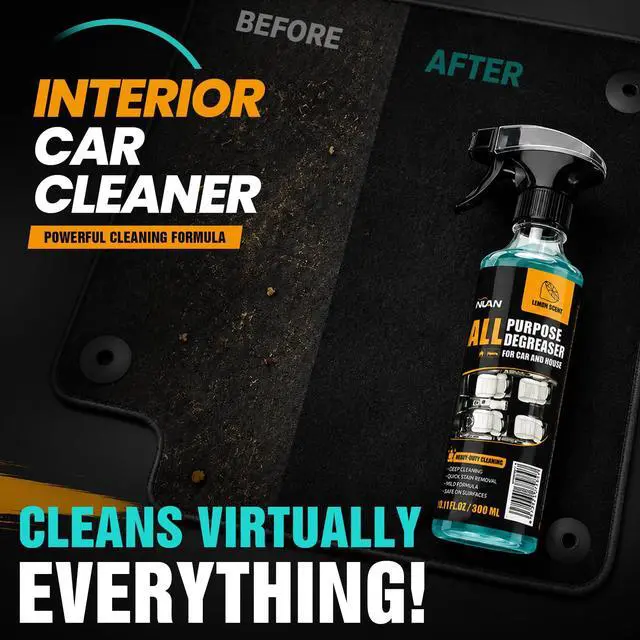 Alt view image 3 of 7 - 300ml Large Capacity All Purpose Degreaser for Car and House, Lemon Scent All Purpose Cleaner, Quick Stain Removal Heavy-Duty Cleaning Spray