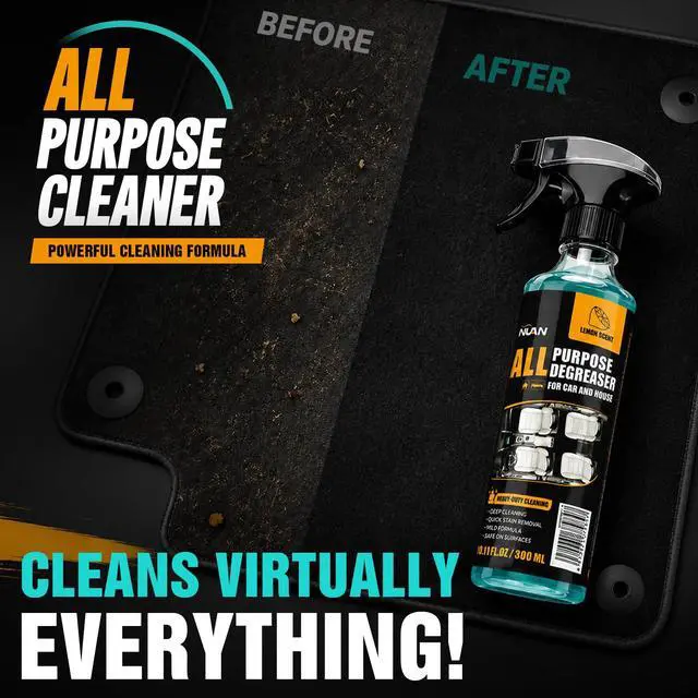 Alt view image 3 of 7 - 2Pcs All Purpose Degreaser for Car and House, Lemon Scent All Purpose Cleaner, Quick Stain Removal Heavy-Duty Cleaning Spray, 10.1 fl oz/300 ML