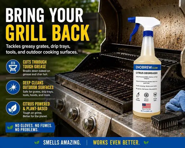 Alt view image 4 of 7 - Citrus Degreaser and Kitchen Grease Cleaner, Heavy Duty Natural Citrus Formula for BBQ Grills, Stovetops, Cabinets, Autos and Outdoor Surfaces, Fast Acting Best Kitchen Degreaser (32 oz)