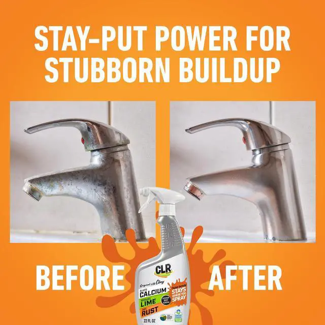 Alt view image 5 of 7 - Brands Calcium, Lime & Rust Remover with Cling, 22 oz. Spray Bottle, Adheres to Hard-to-Reach Surfaces, Blasts Calcium, Dissolves Lime Deposits, Zaps Stubborn Rust Stains and Hard Water Deposits