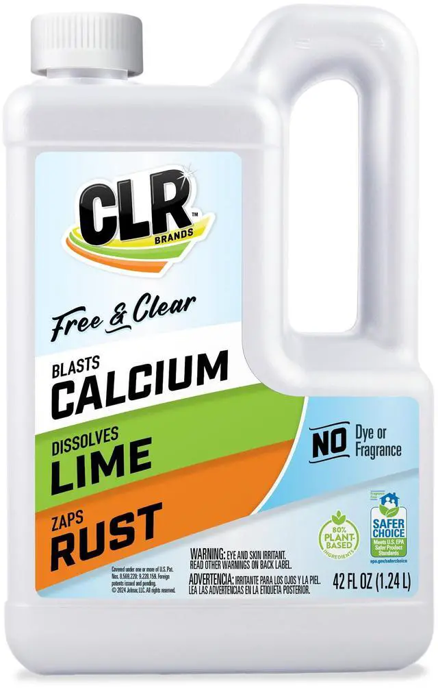 Main image of Brands Calcium, Lime & Rust Remover Free & Clear, No Dyes or Fragrances, Gentle Lime and Bathroom Descaler, Removes Hard Water Stains and Rust Deposits, 42 Oz Bottle