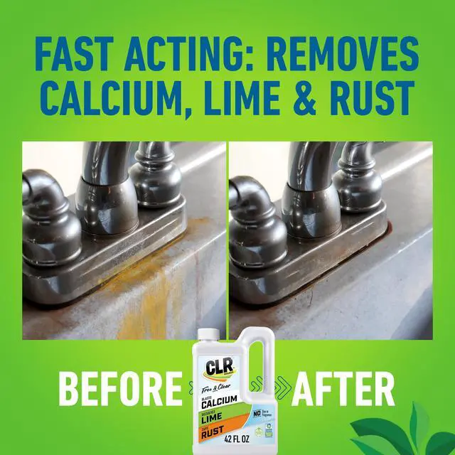 Alt view image 4 of 7 - Brands Calcium, Lime & Rust Remover Free & Clear, No Dyes or Fragrances, Gentle Lime and Bathroom Descaler, Removes Hard Water Stains and Rust Deposits, 42 Oz Bottle
