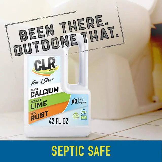 Alt view image 6 of 7 - Brands Calcium, Lime & Rust Remover Free & Clear, No Dyes or Fragrances, Gentle Lime and Bathroom Descaler, Removes Hard Water Stains and Rust Deposits, 42 Oz Bottle