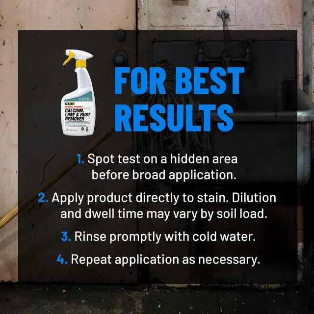 Alt view image 6 of 7 - PRO Calcium, Lime & Rust Remover, 32 oz. Spray Bottle, Pack of 2, Quickly Removes Calcium, Lime, Hard Water Deposits and Surface Rust Stains