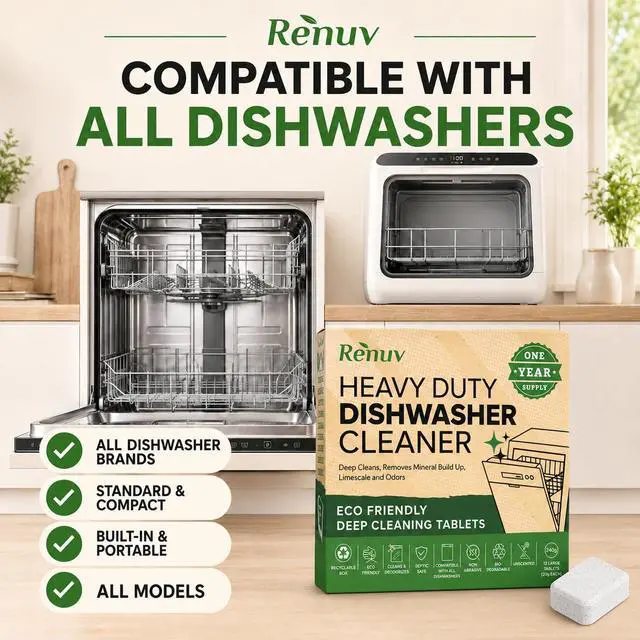 Alt view image 4 of 7 - Heavy Duty Dishwasher Cleaner & Deodorizer, Descaler, 12 XL Tablets
