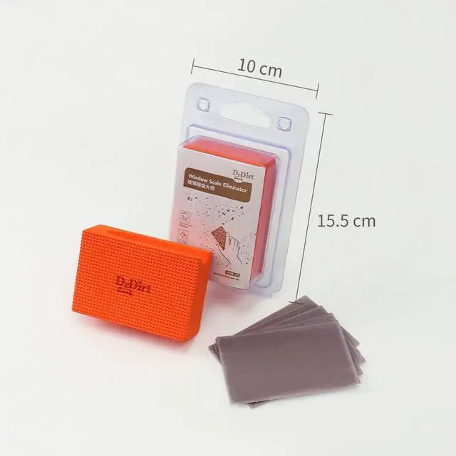 Alt view image 2 of 7 - Limescale Eraser for Glass, Professional Hard Water Stain Remover Tool for Windows, Shower Screens and Mirrors, Non-Chemical Abrasive Cleaning Block