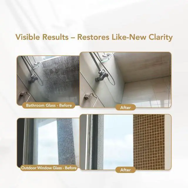Alt view image 4 of 7 - Limescale Eraser for Glass, Professional Hard Water Stain Remover Tool for Windows, Shower Screens and Mirrors, Non-Chemical Abrasive Cleaning Block