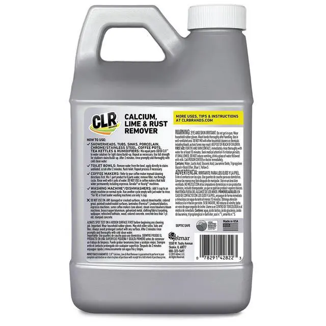 Alt view image 3 of 6 - Calcium, Lime & Rust Remover, Blasts Calcium, Dissolves Lime Deposits, Zaps Stubborn Rust Stains and Hard Water Deposits, 80 Ounce Bottle