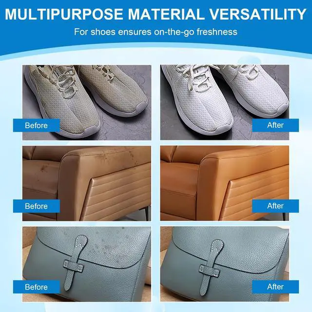 Alt view image 5 of 7 - White Shoe Cleaner Cream, Multipurpose No-Wash Solid Cleaning Paste with Sponge Removes Stains, Multipurpose White Shoes Clean Cream for Leather Sneakers Soles-2PCS