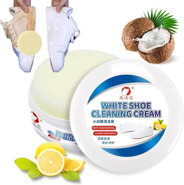 Main image of White Shoe Cleaner,New Multi-functional Cleaning and Stain Removal Cream,White Shoes Cleaner, Multipurpose Cleaning Cream,All-Purpose Rinse-Free Cleaning Cream-1PC with Sponge
