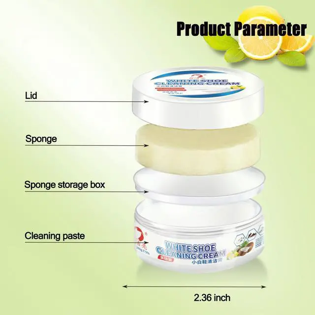 Alt view image 2 of 7 - White Shoe Cleaner,New Multi-functional Cleaning and Stain Removal Cream,White Shoes Cleaner, Multipurpose Cleaning Cream,All-Purpose Rinse-Free Cleaning Cream-1PC with Sponge