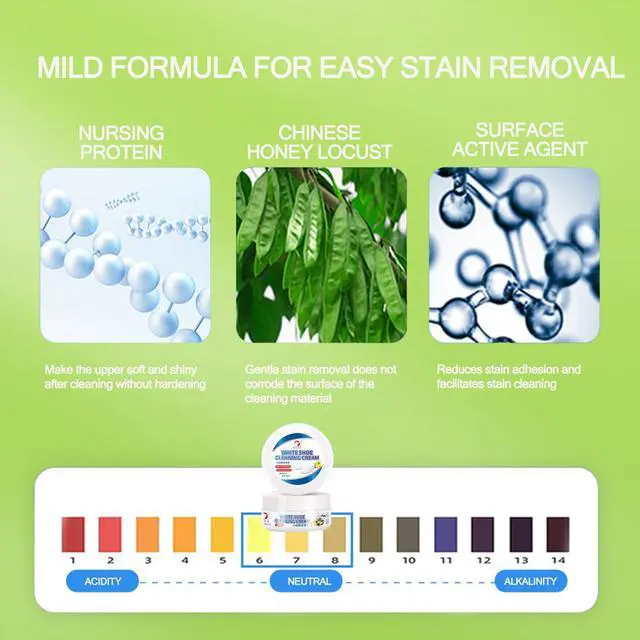 Alt view image 4 of 7 - White Shoe Cleaner,New Multi-functional Cleaning and Stain Removal Cream,White Shoes Cleaner, Multipurpose Cleaning Cream,All-Purpose Rinse-Free Cleaning Cream-1PC with Sponge