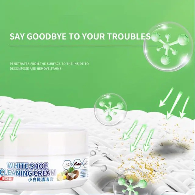 Alt view image 5 of 7 - White Shoe Cleaner,New Multi-functional Cleaning and Stain Removal Cream,White Shoes Cleaner, Multipurpose Cleaning Cream,All-Purpose Rinse-Free Cleaning Cream-1PC with Sponge
