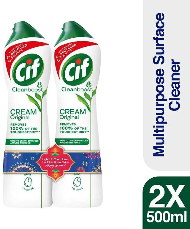 Alt view image 2 of 7 - Original Multipurpose Surface Cleaner Cream for Kitchen & Bathroom, Ocean Breeze Scent, 100% Dirt Removal with Natural Cleaning Particles, 2x500ml