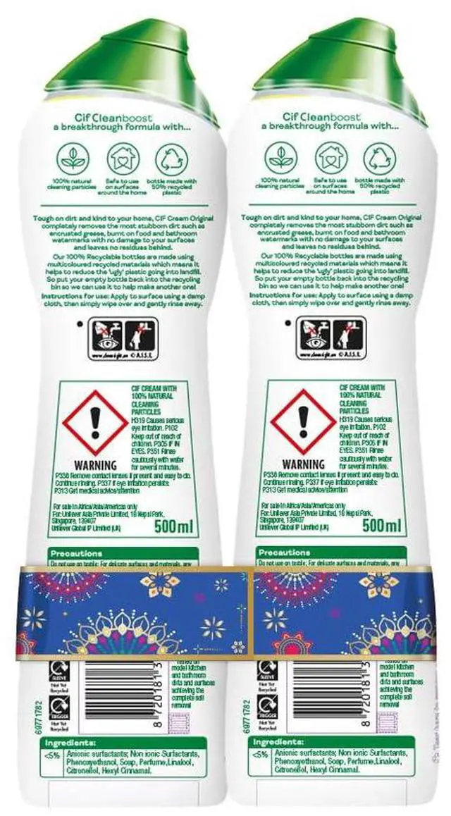 Alt view image 3 of 7 - Original Multipurpose Surface Cleaner Cream for Kitchen & Bathroom, Ocean Breeze Scent, 100% Dirt Removal with Natural Cleaning Particles, 2x500ml