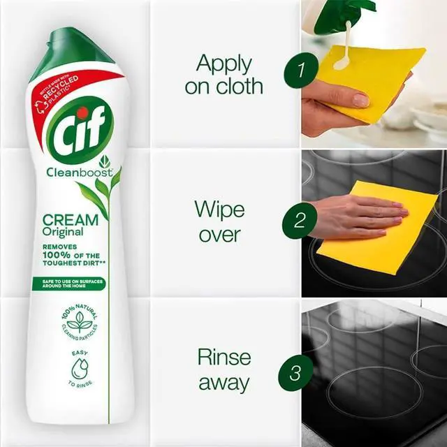 Alt view image 7 of 7 - Original Multipurpose Surface Cleaner Cream for Kitchen & Bathroom, Ocean Breeze Scent, 100% Dirt Removal with Natural Cleaning Particles, 2x500ml
