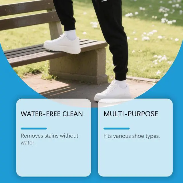 Alt view image 6 of 7 - White Shoe Cleaner Cream, No-Wash Solid Cleaning Paste with Sponge, Multipurpose WhiteShoe Cleaner Paste, Removes Stains and Dirt, for Leather, Silicon, Car Interiors, 2 Pack