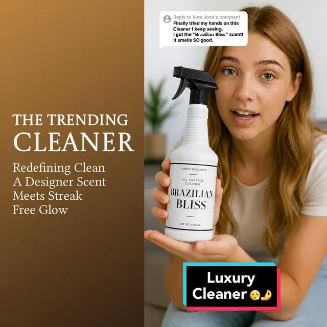 Alt view image 2 of 7 - All Purpose Cleaner Spray - Luxury Perfume Inspired Multi Surface Cleaner for Kitchen, Bathroom, Countertops, Appliances, Removes Grease and Grime, Long Lasting Fragrance, Brazilian Bliss, 16oz