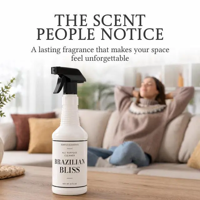 Alt view image 7 of 7 - All Purpose Cleaner Spray - Luxury Perfume Inspired Multi Surface Cleaner for Kitchen, Bathroom, Countertops, Appliances, Removes Grease and Grime, Long Lasting Fragrance, Brazilian Bliss, 16oz