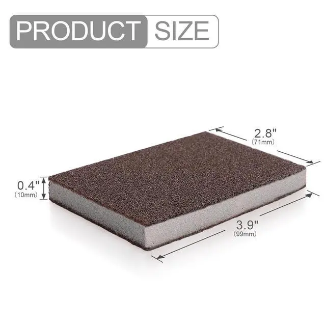 Alt view image 3 of 6 - Carborundum Sponge Nano Emery Sponges Caspian Stone Pot Clean Brush Rust Eraser Grit Scouring Pads Pot Cleaning Pads with Carborundum Washing Kitchen Cleaner Tool 8pc