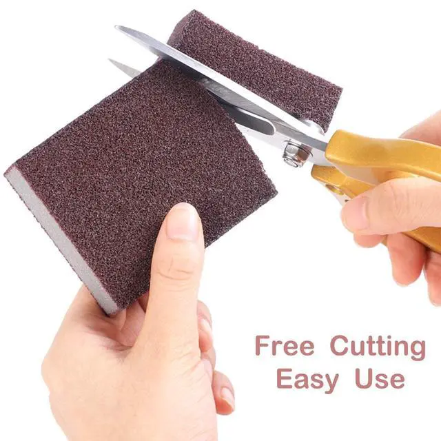 Alt view image 5 of 6 - Carborundum Sponge Nano Emery Sponges Caspian Stone Pot Clean Brush Rust Eraser Grit Scouring Pads Pot Cleaning Pads with Carborundum Washing Kitchen Cleaner Tool 8pc