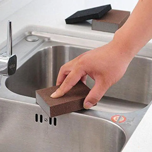 Alt view image 4 of 4 - 6 Pcs Heavy Duty Scrub Sponge Magic Emery Sponge Brush,Nano Emery Sponge&Cleaning SpongeCleaning Brushes for Household useDark Brown