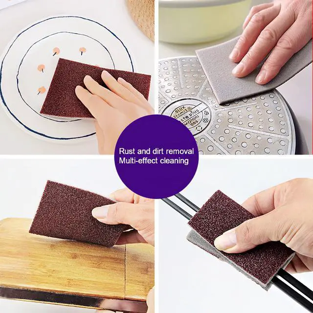 Alt view image 3 of 7 - 20pcs Nano Carborundum Sponge, Emery Sponge Brush Clean Eraser Scrub, Kitchen Magic Cleaning Sponge for Removing Rust Cleaning Pots and Pans, Household Cleaning Tool