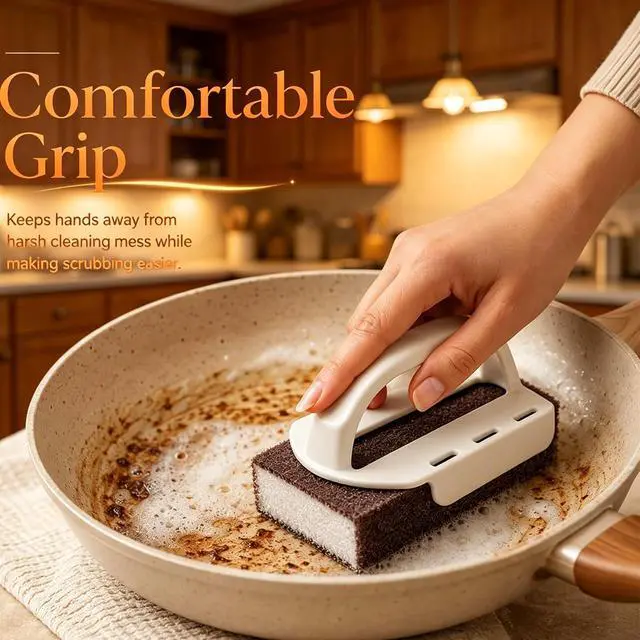 Alt view image 5 of 6 - Magic Emery Cleaning Sponge Nano Carborundum Sponge Scrub Pad Pot Scrubber for Removing Rust Cleaning Pots and Pans