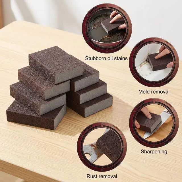 Alt view image 2 of 7 - 6Pcs Nano Sponge Rust Stone Pot Cleaner for Bottom of Pans Nano Scratch