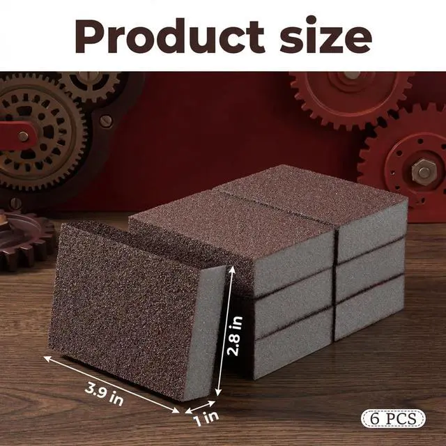 Alt view image 3 of 7 - 6Pcs Nano Sponge Rust Stone Pot Cleaner for Bottom of Pans Nano Scratch