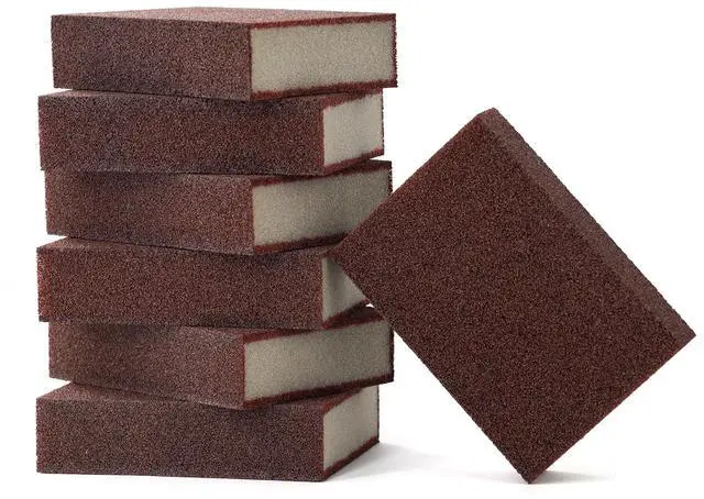 Alt view image 7 of 7 - Magic Carborundum Sponge, 6pcs with 1 Handle Rust Foam Cleaning Eraser for Pots, Pans, Sink, Grill, Household Cleaning Emery Sponges for Kitchen, Bathroom
