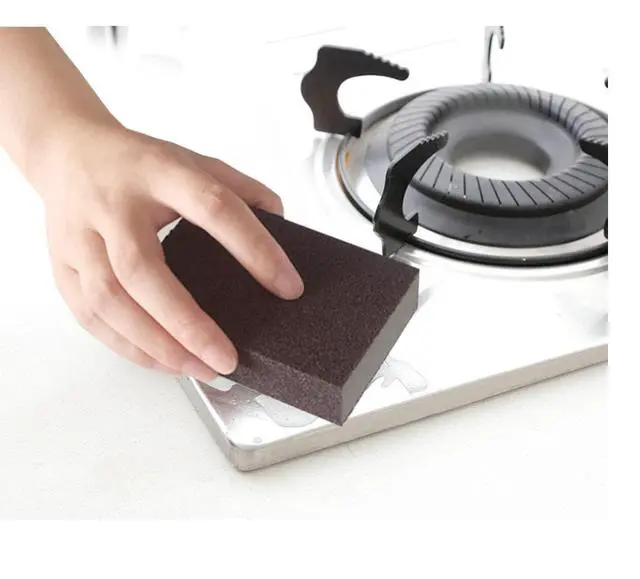 Alt view image 5 of 6 - 10 Pack Nano Carborundum Sponges Elite Nano Emery Sponges Cleaning Pads Carborundum Brusher and Rust Sand Scrubbers for Kitchen Cleaning Pots and Pans