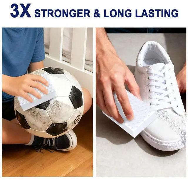 Alt view image 3 of 6 - 10 Pack Magic Sponge Eraser 3X Thick and Long Lasting Melamine Cleaning Sponges in Bulk - Multi Surface Scrubber Foam Cleaning Pads - Bathtub, Floor, Baseboard, Bathroom, Wall Cleaner 3.9*2.5*1.1in