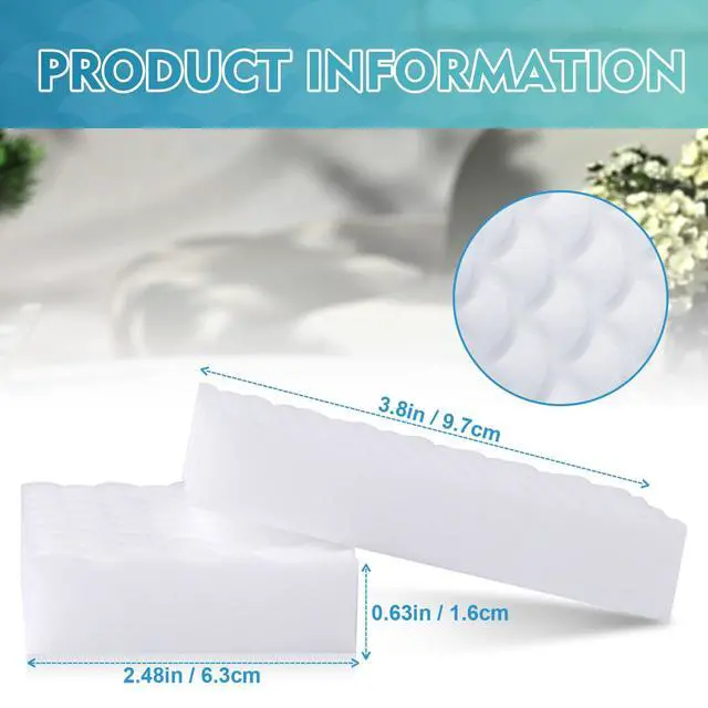 Alt view image 2 of 6 - 12PK Magic Sponges Cleaning Eraser, Powerful Scrubber Foam Pads, 2X Density Stronger Sponge for Household, Multi-Surface Cleaning Supplies for Kitchen, Furniture, Bathroom, Sink, Wall, Boat