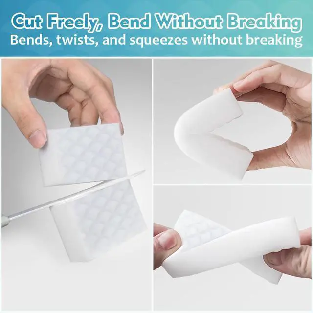 Alt view image 5 of 6 - 12PK Magic Sponges Cleaning Eraser, Powerful Scrubber Foam Pads, 2X Density Stronger Sponge for Household, Multi-Surface Cleaning Supplies for Kitchen, Furniture, Bathroom, Sink, Wall, Boat
