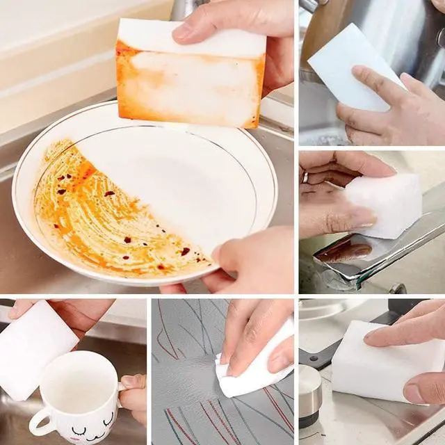 Alt view image 6 of 6 - 50 Pack Magic Cleaning Sponges Eraser,Multi-Functional Premium Melamine Sponge Foam Cleaning Pads,Dish,Household Cleaning Scrub Sponge for Kitchen,Furniture,Bathroom