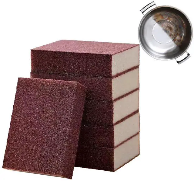 Main image of 6 Pack Carborundum Nano Emery Sponge, Sanding Sponge Block, Rust Remover Tool, Household Cleaning Tools, Kitchen Cleaning Sponge, Grit 90