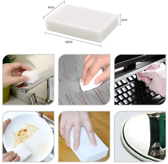 Alt view image 5 of 6 - 10 Pcs/lot Magic Sponge Eraser Multi-Functional Melamine Foam Cleaner 100x60x20mm