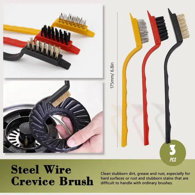 Alt view image 7 of 7 - 15Pcs Crevice Cleaning Brush Set Hard Bristle Scrub Brushes Tools Groove Gap Cleaning Brush for Housekeeping Bathroom Corners Window Track Kitchen Toilet Cup Faucet