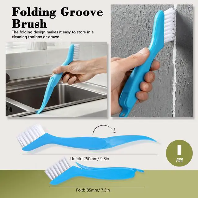 Alt view image 5 of 7 - 15Pcs Crevice Cleaning Brush Set Hard Bristle Scrub Brushes Tools Groove Gap Cleaning Brush for Housekeeping Bathroom Corners Window Track Kitchen Toilet Cup Faucet