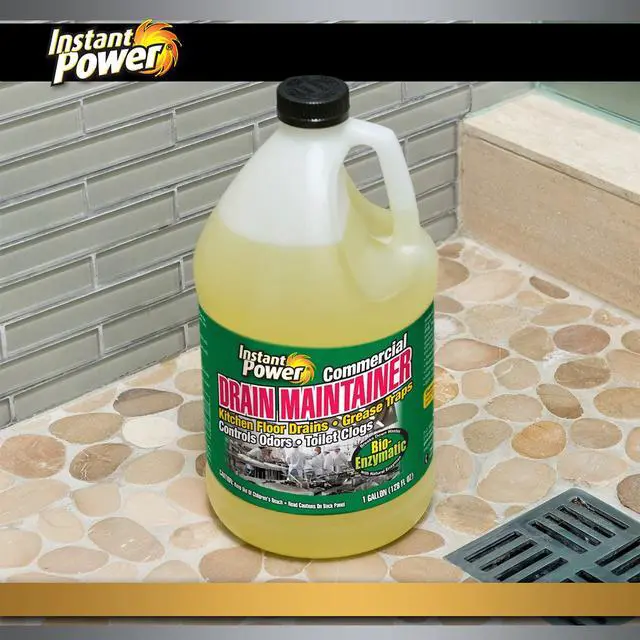 Alt view image 7 of 7 - Commercial Drain Maintainer - Liquid Enzyme Clog Remover, Cleans and Deodorizes, Reduces Drain Blockages, 1 Gal