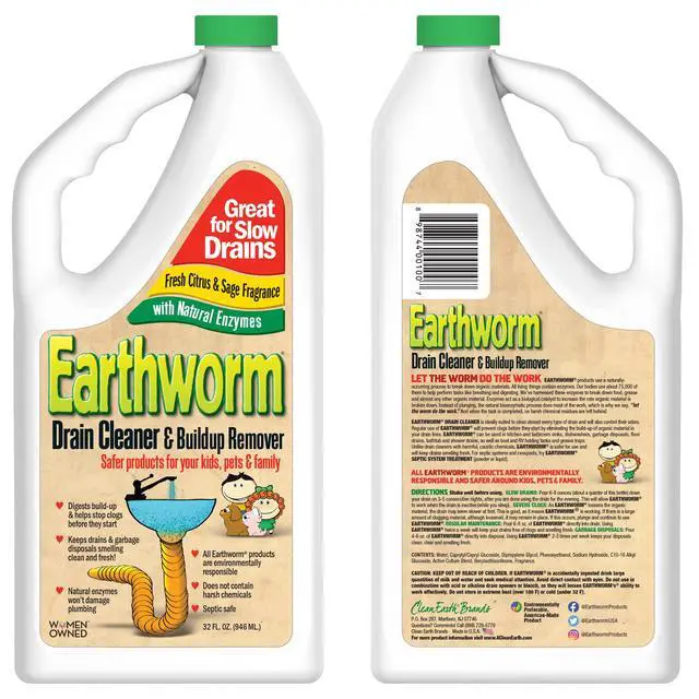 Alt view image 3 of 5 - Drain Cleaner - Clog Remover - Drain Opener/Deodorizer - Natural Enzymes, Safer for Families, Environmentally Responsible - 32 fl oz