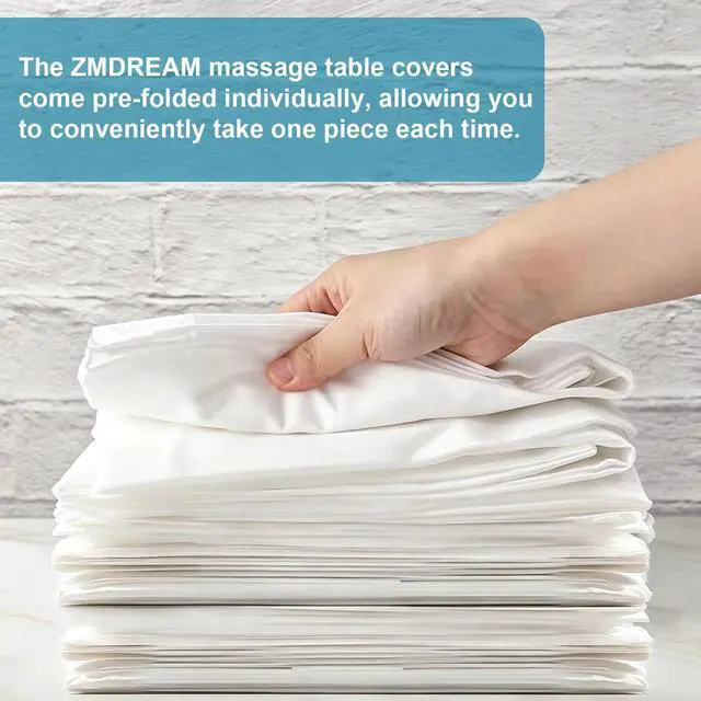 Alt view image 3 of 7 - Disposable Fitted Massage Table Sheets Bed Covers for Massage Beauty Tattoo 82 x 35 inches White/20