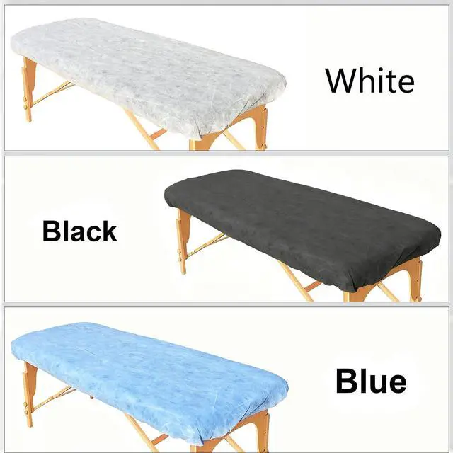 Alt view image 5 of 7 - Disposable Fitted Massage Table Sheets Bed Covers for Massage Beauty Tattoo 82 x 35 inches White/20