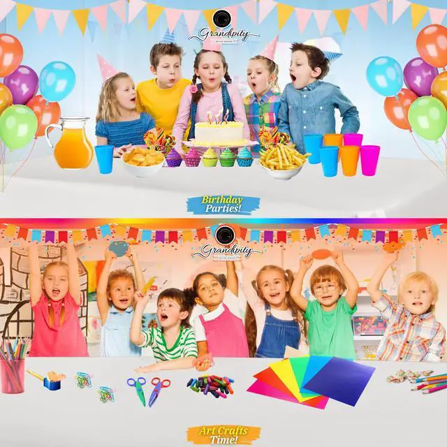 Alt view image 4 of 7 - 12 Pack Premium Disposable Plastic Tablecloth 54 Inch. x 108 Inch. with 0.3mm Thickness Table Cover - White