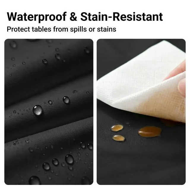 Alt view image 2 of 7 - Premium Plastic Tablecloths 10 Pack, 54 x 108 Inch Rectangle Disposable Table Covers for 8FT Tables, Thick & Durable, Waterproof & Spill-Proof, Easy Cleanup for Parties, Wedding, Onyx Black
